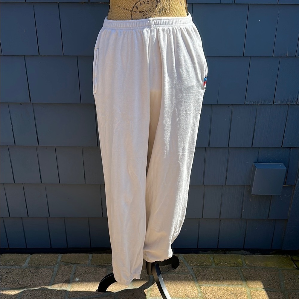 Kule cotton value velvet pants joggers medium creamy white